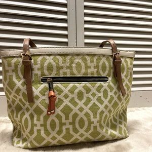 Spartina leather and canvas bag